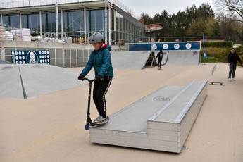 Inauguration du nouveau skate park de Niort en presence du Maire de Niort et de l'adjointe en charge des sports