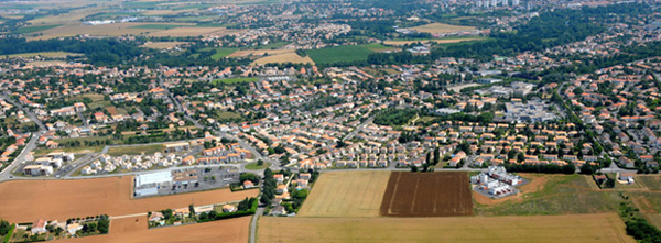 vue aérienne de Niort